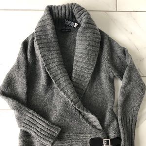 Grey Cardigan Wrap Sweater